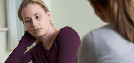 Patient looking distant 